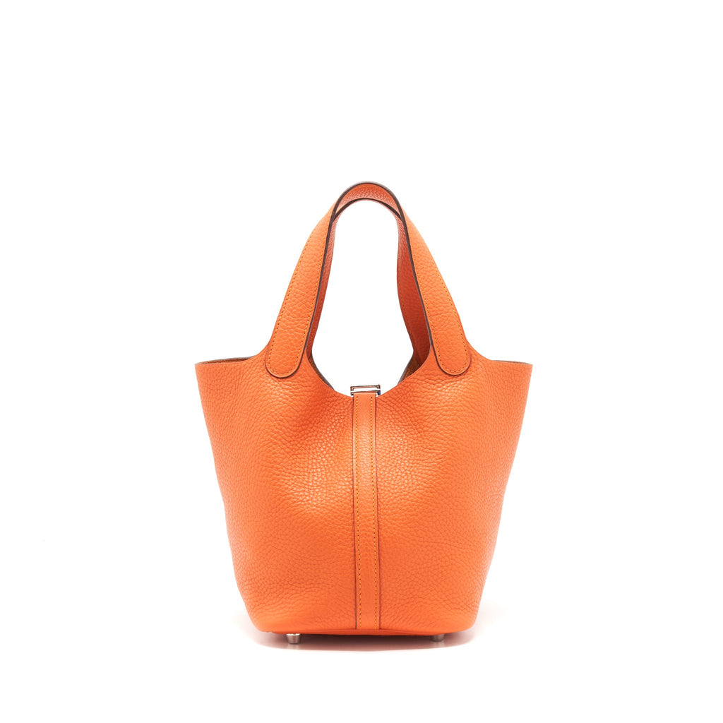 HERMES PICOTIN 18 LOCK BAG ORANGE SHW