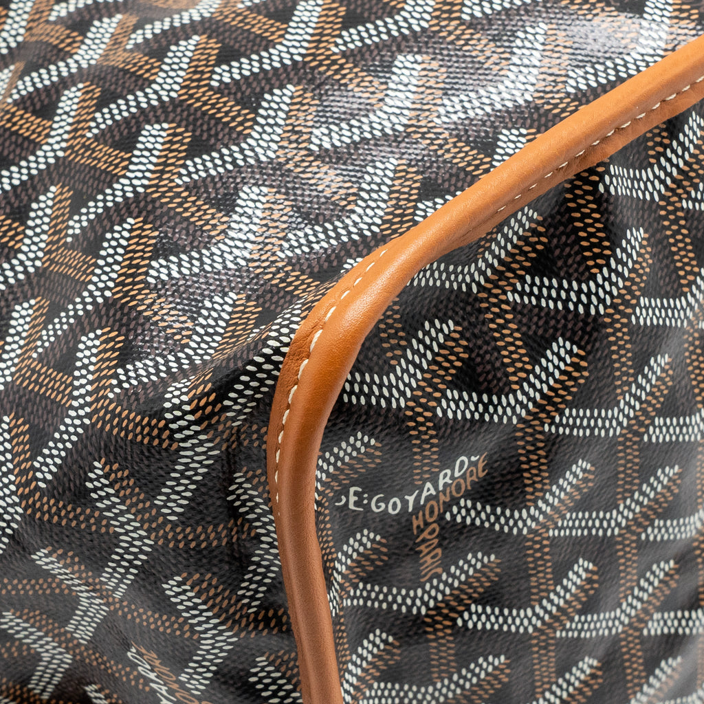 GOYARD ANJOU GM TOTE BAG GOYARDINE CANVAS BROWN/BLACK SHW