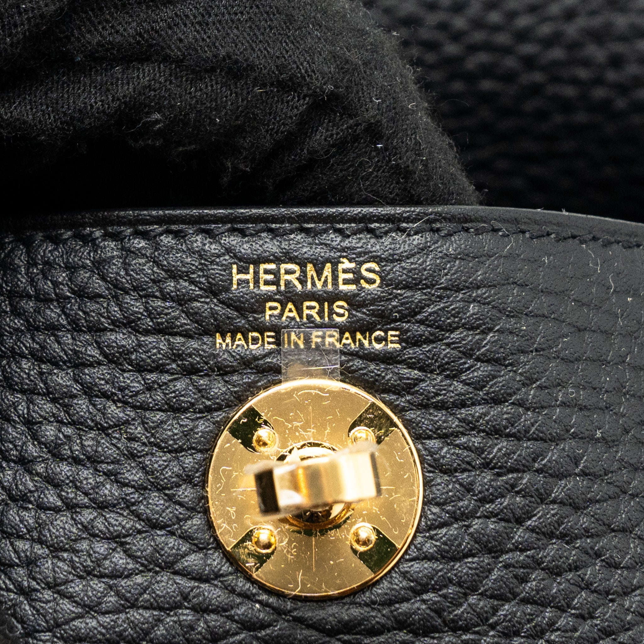 HERMES MINI LINDY CLEMENCE BLACK GHW