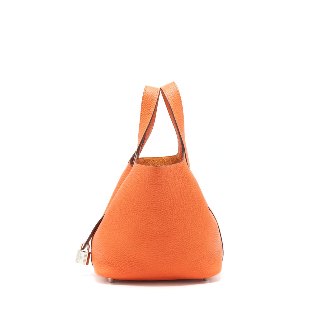 HERMES PICOTIN 18 LOCK BAG ORANGE SHW
