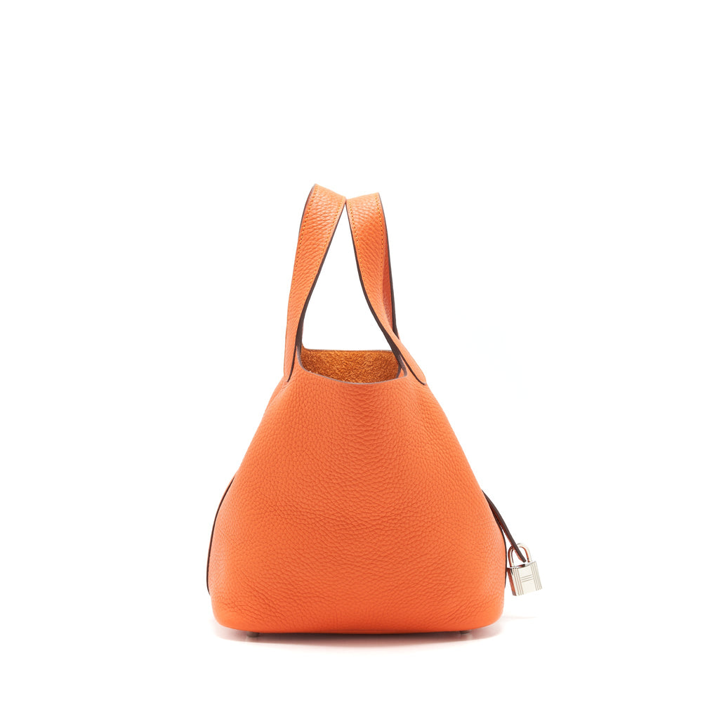 HERMES PICOTIN 18 LOCK BAG ORANGE SHW