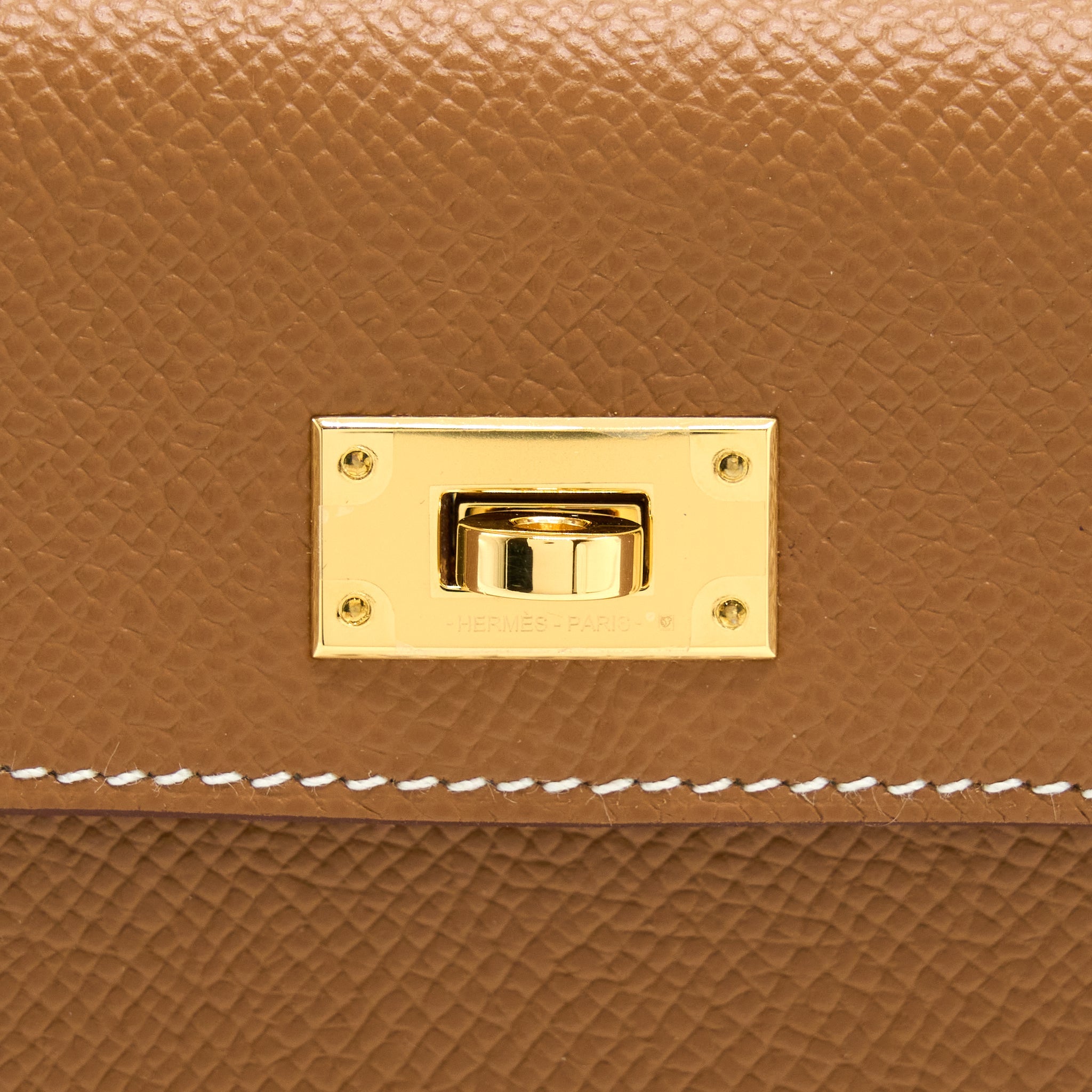 HERMES KELLY POCKET COMPACT EPSOM GOLD GHW