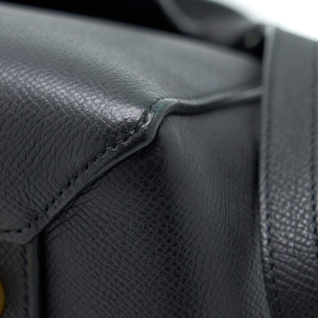 CELINE MINI BELT BAG GRAINED CALFSKIN BLACK GHW