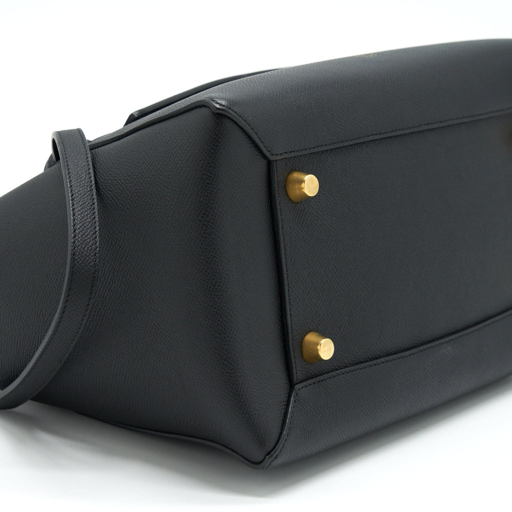 CELINE MINI BELT BAG GRAINED CALFSKIN BLACK GHW