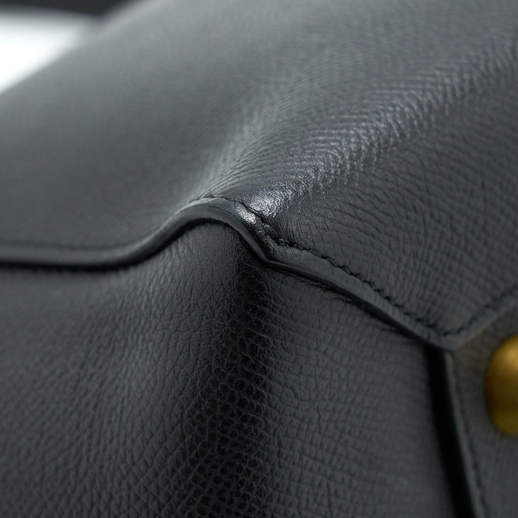 CELINE MINI BELT BAG GRAINED CALFSKIN BLACK GHW