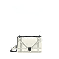 DIOR SMALL DIORAMA STUDDED WHITE WITH BLACK HARDWARE