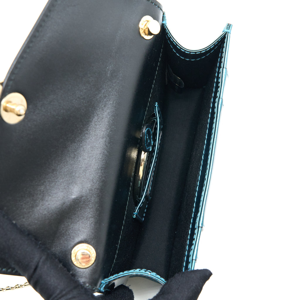 BVLGARI SERPENTI FOREVER CROSSBODY BAG PATENT GREEN LGHW