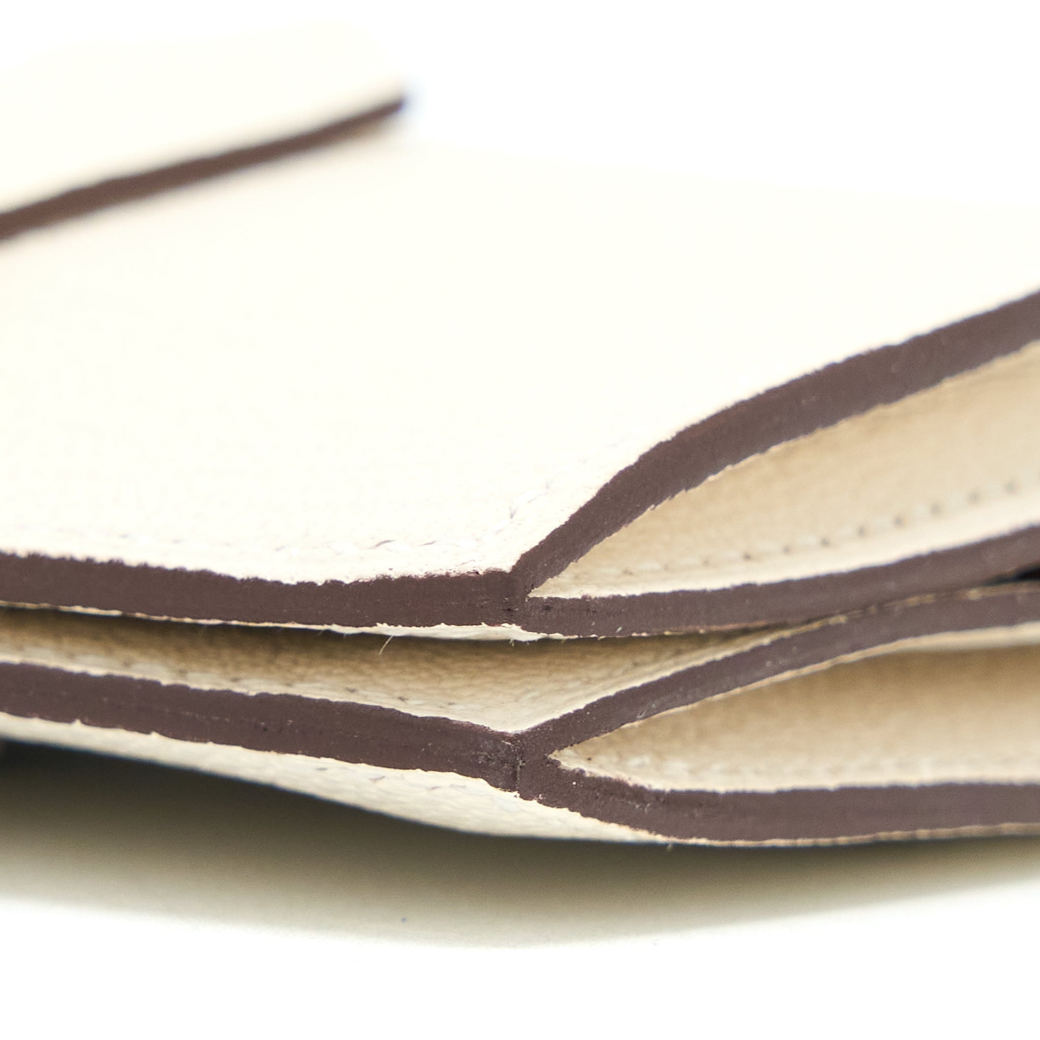 HERMES BEARN MINI WALLET CHEVRE MYSORE GOATSKIN NATA GHW