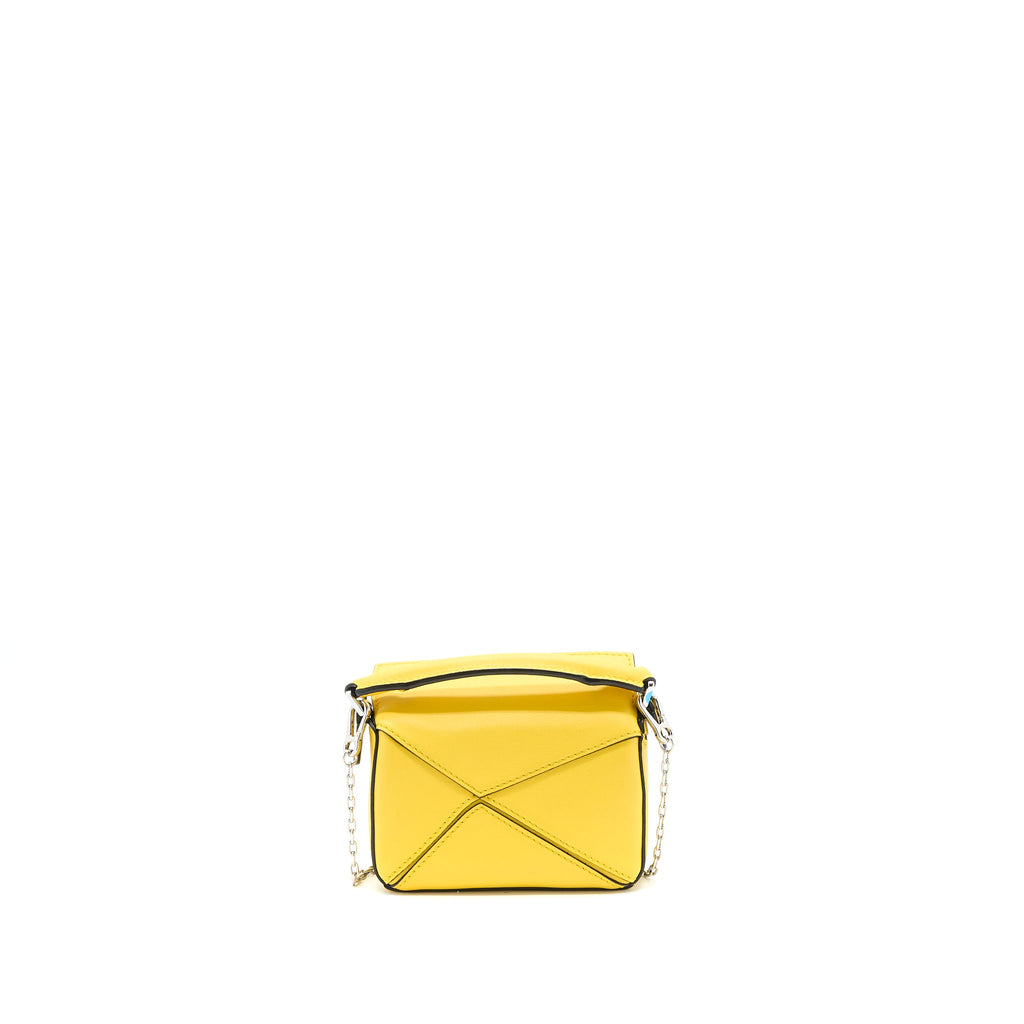 LOEWE NANO PUZZLE CALFSKIN YELLOW SHW