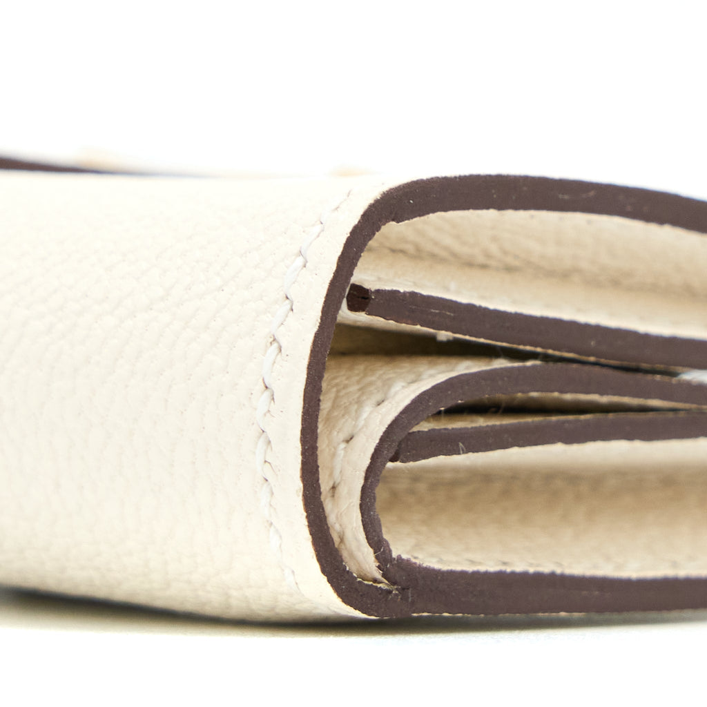 HERMES BEARN MINI WALLET CHEVRE MYSORE GOATSKIN NATA GHW