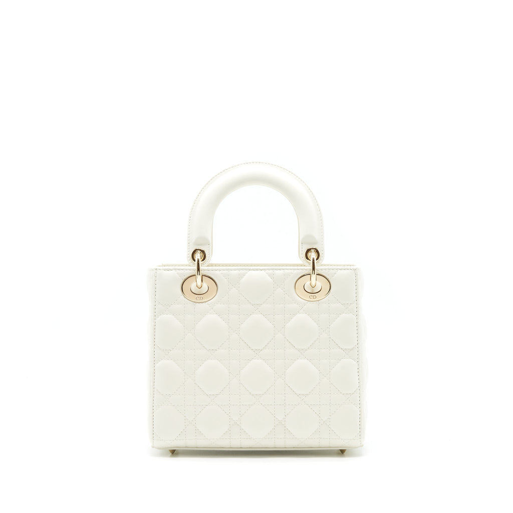 DIOR SMALL LADY DIOR MY ABCDIOR BAG WHITE LGHW