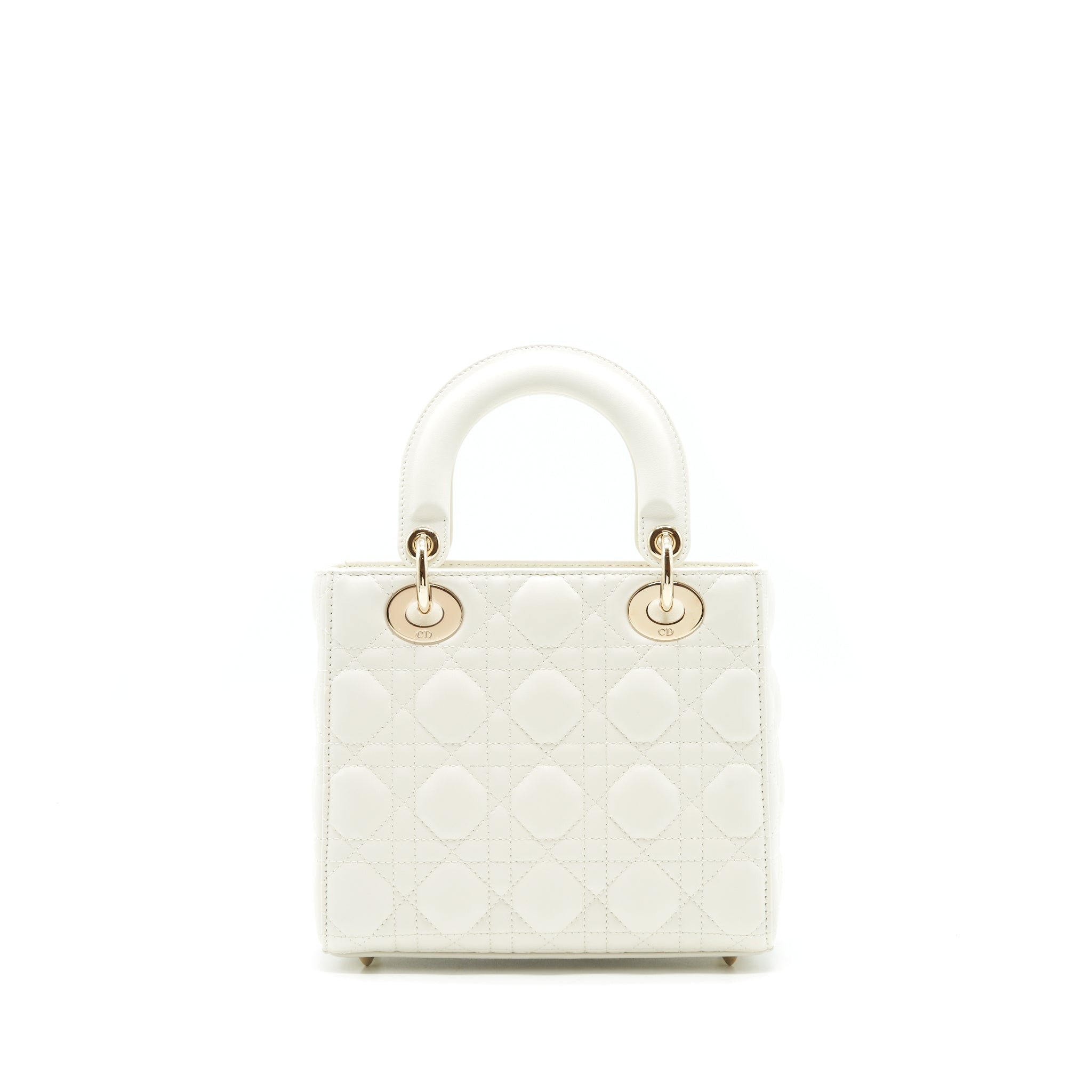 DIOR SMALL LADY DIOR MY ABCDIOR BAG WHITE LGHW