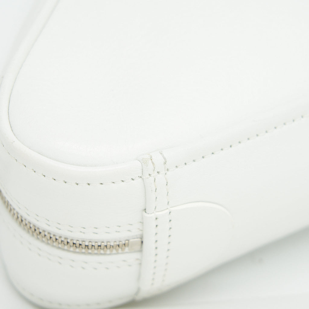 BALENCIAGA TRIANGLE MINI CHAIN CROSSBODY BAG WHITE