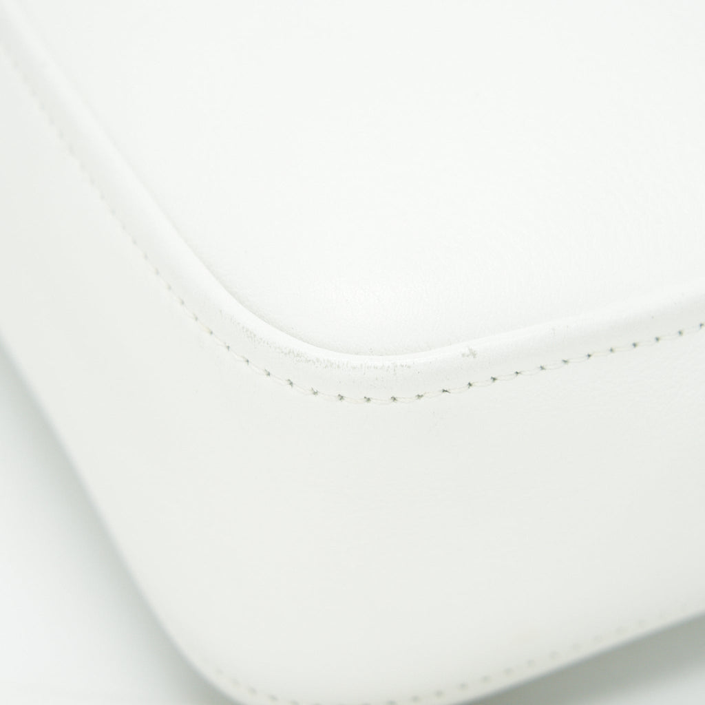 BALENCIAGA TRIANGLE MINI CHAIN CROSSBODY BAG WHITE