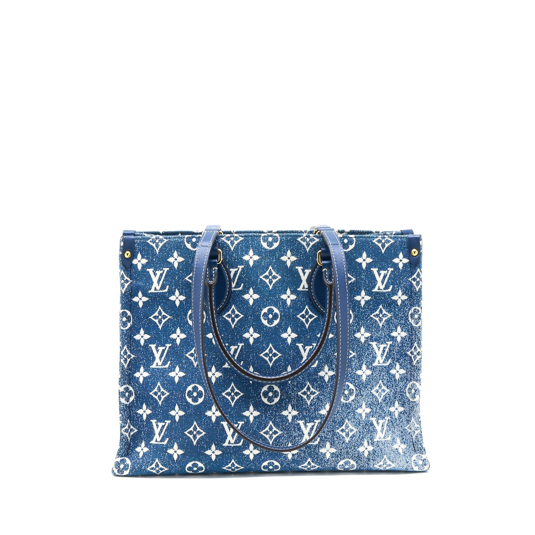 LOUIS VUITTON ONTHEGO MM MONOGRAM DENIM BLUE GHW