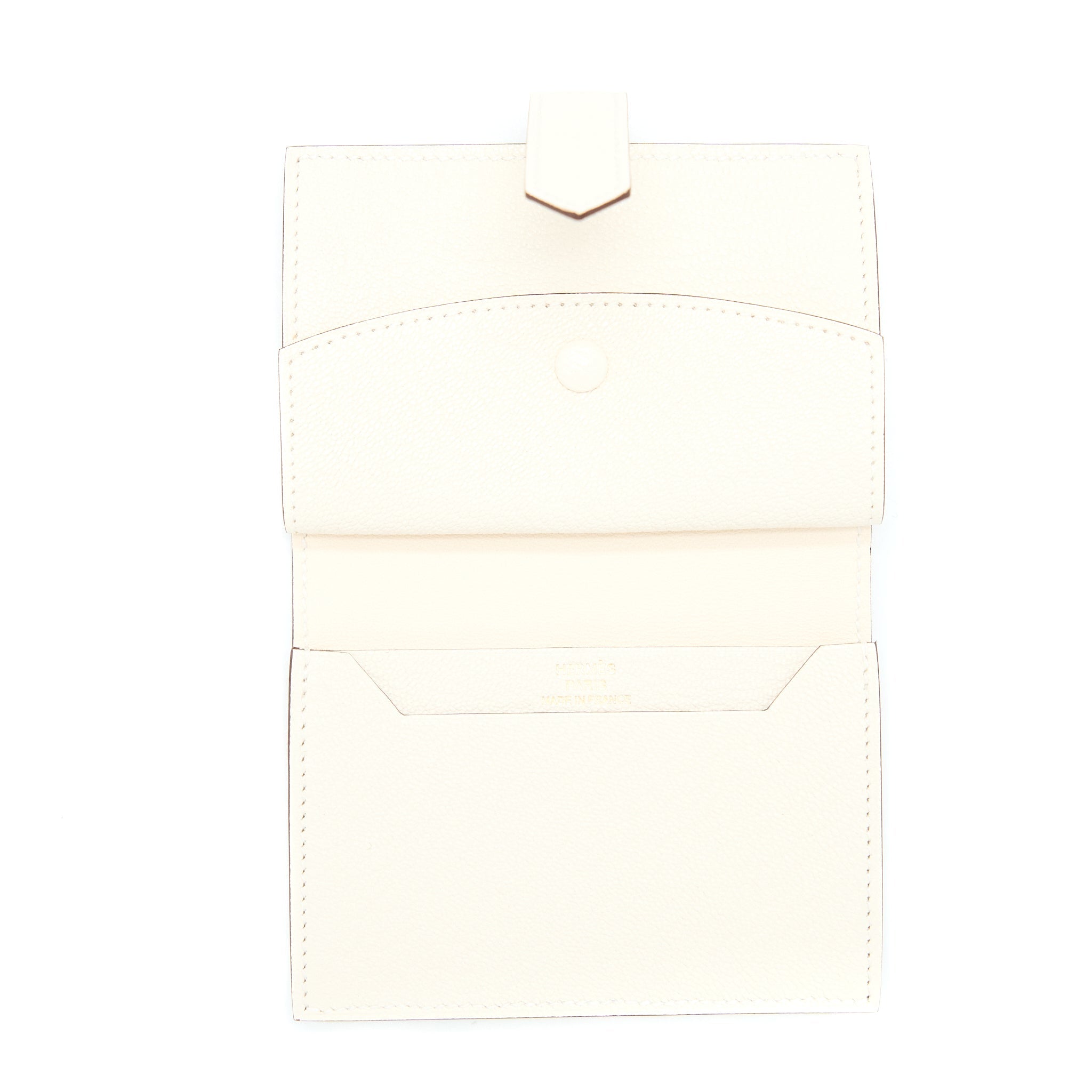 HERMES BEARN MINI WALLET CHEVRE MYSORE GOATSKIN NATA GHW