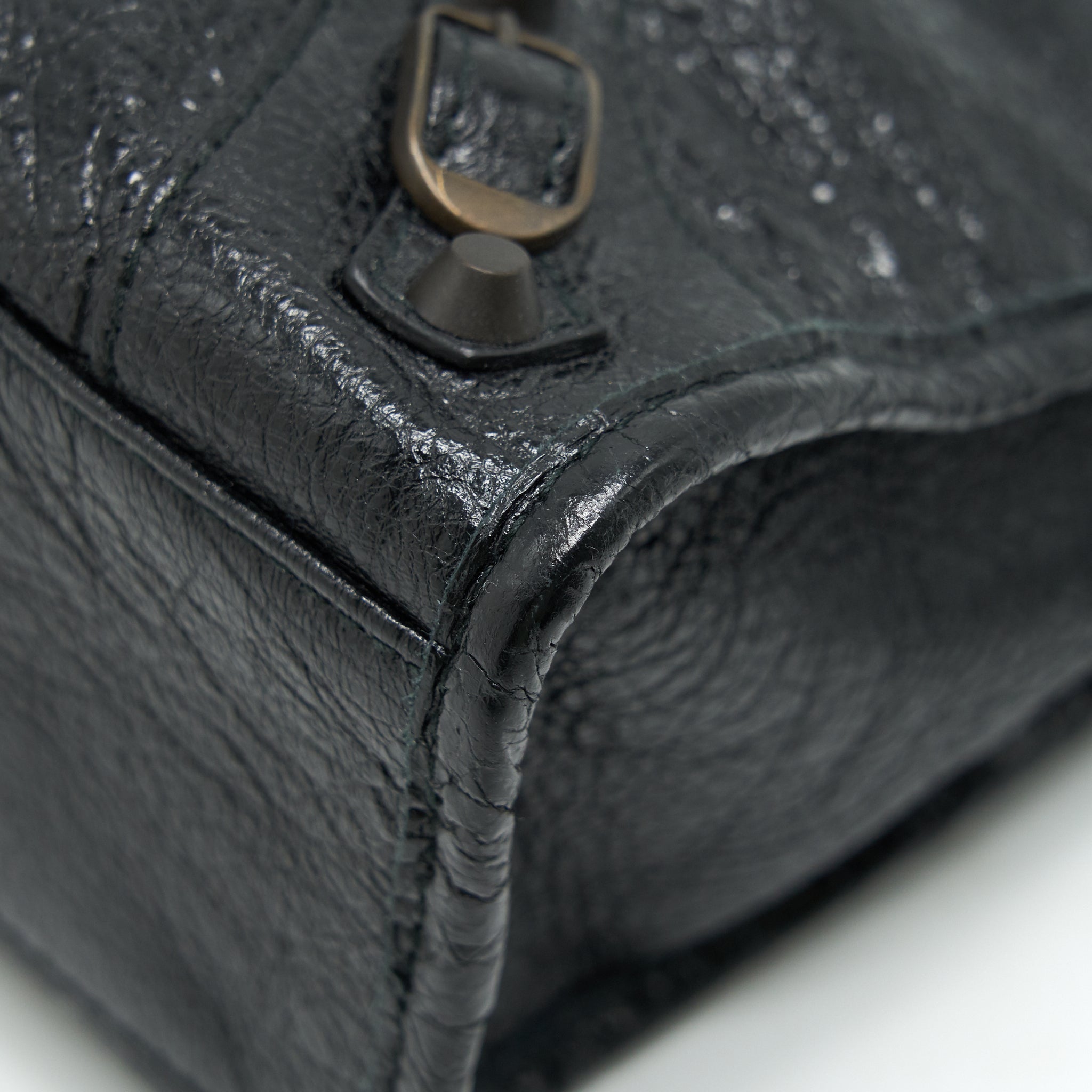 BALENCIAGA CLASSIC CITY S LEATHER TOTE BLACK