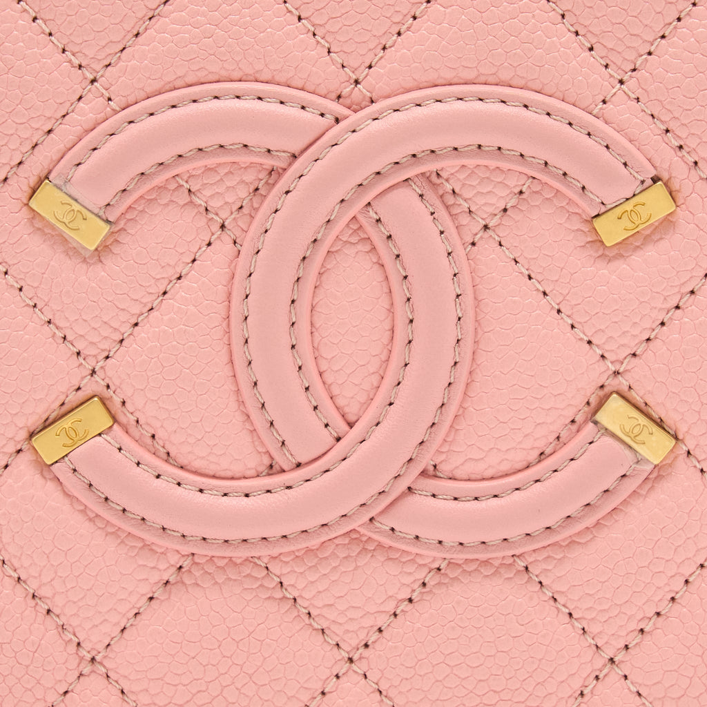 CHANEL FILIGREE VANITY CASE CAVIAR PINK GHW