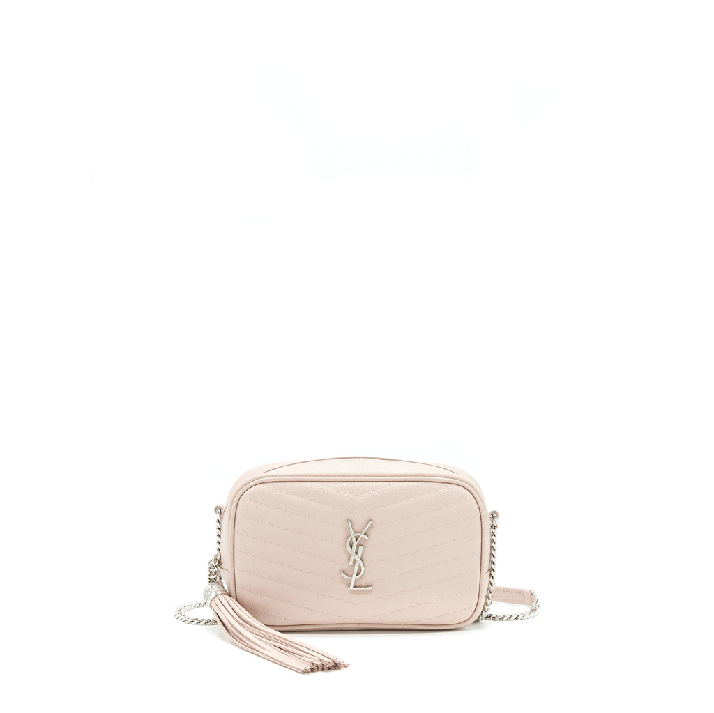 SAINT LAURENT MINI LOU LOU CAMERA BAG LIGHT PINK