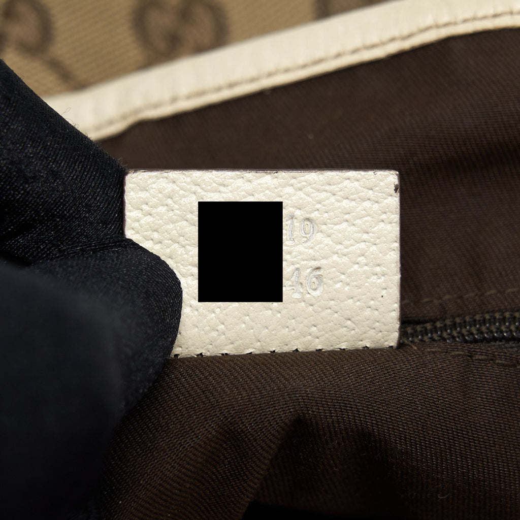 GUCCI PRINCY TOTE BAG GG SUPREME CANVAS/ WHITE GHW