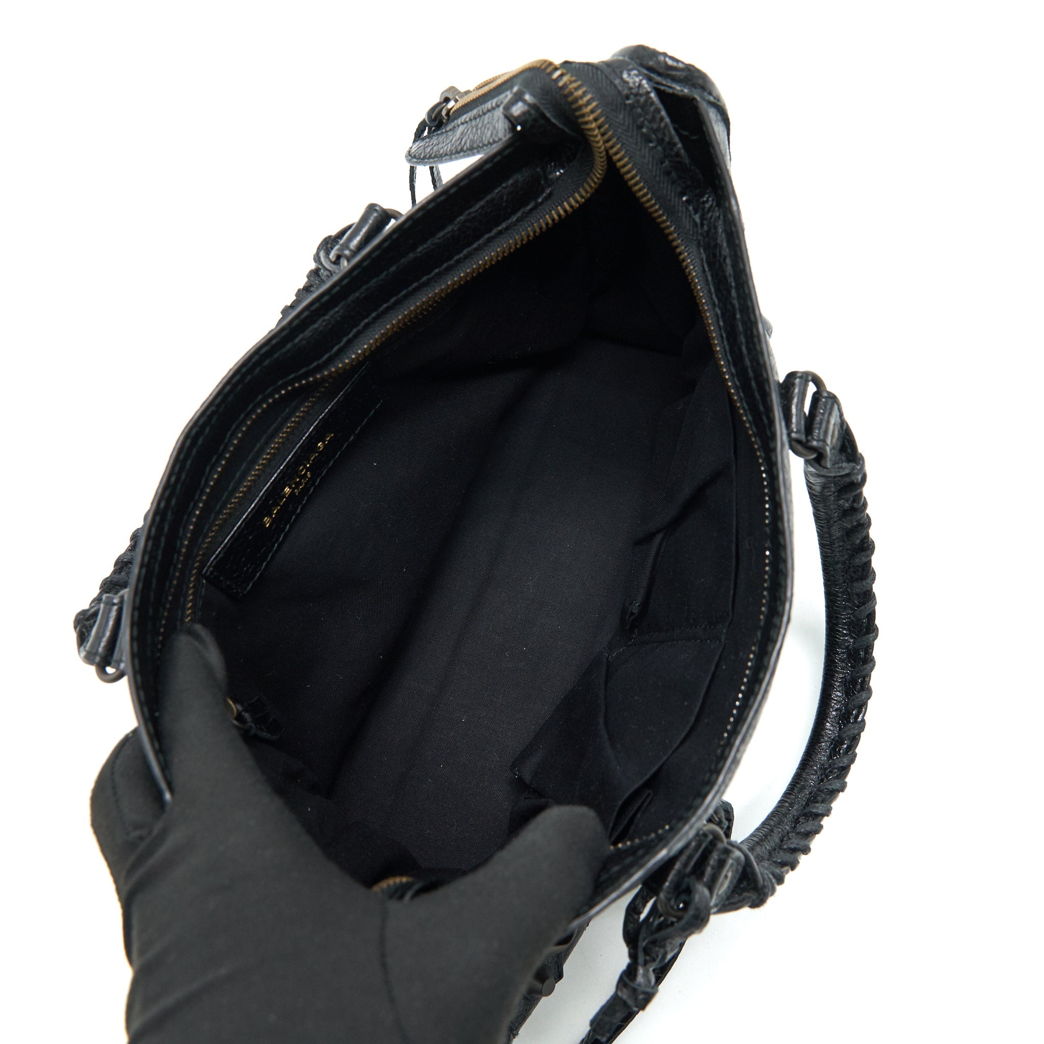 BALENCIAGA CLASSIC CITY S LEATHER TOTE BLACK