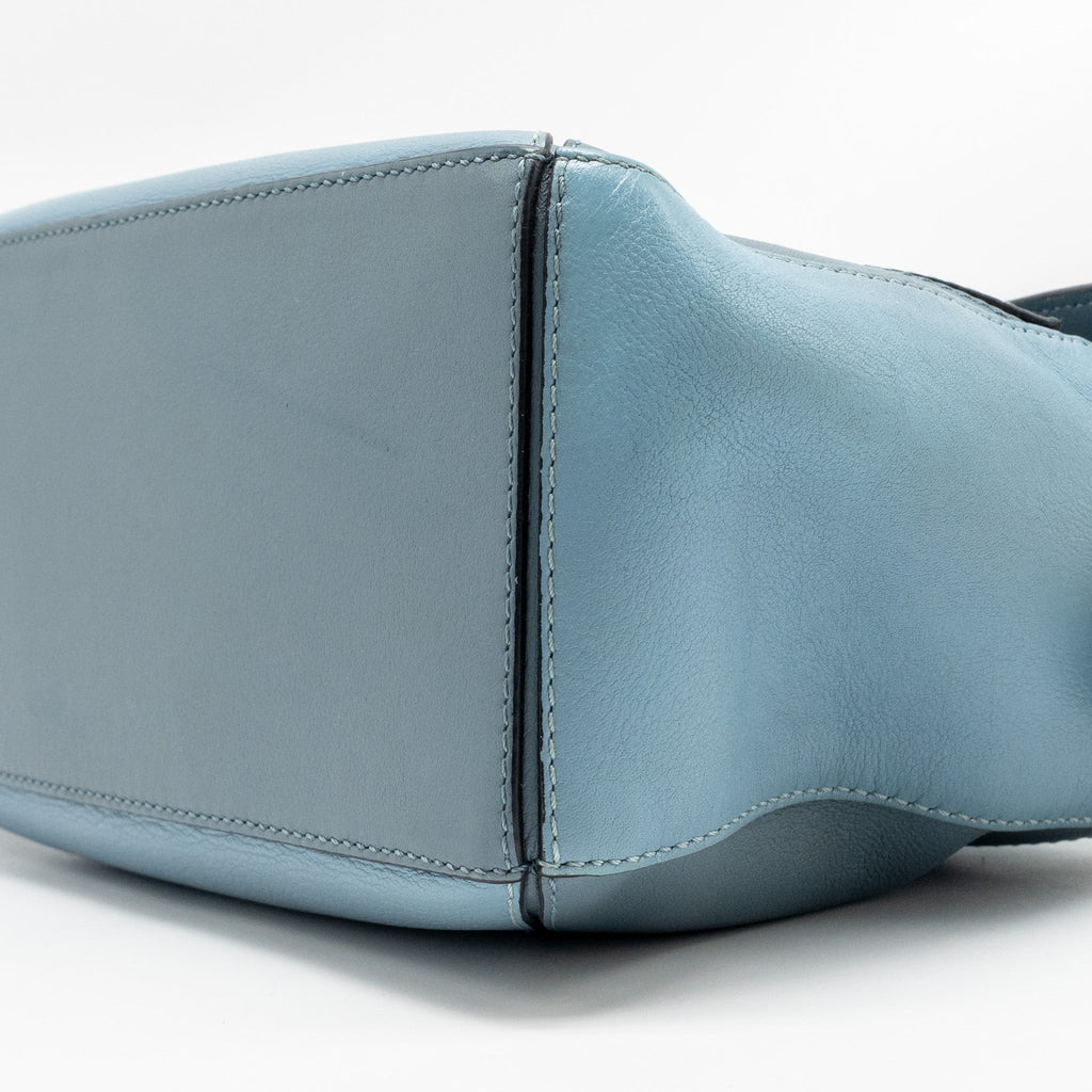 LOEWE SMALL PUZZLE BAG CALFSKIN BLUE/ MULTICOLOUR GHW
