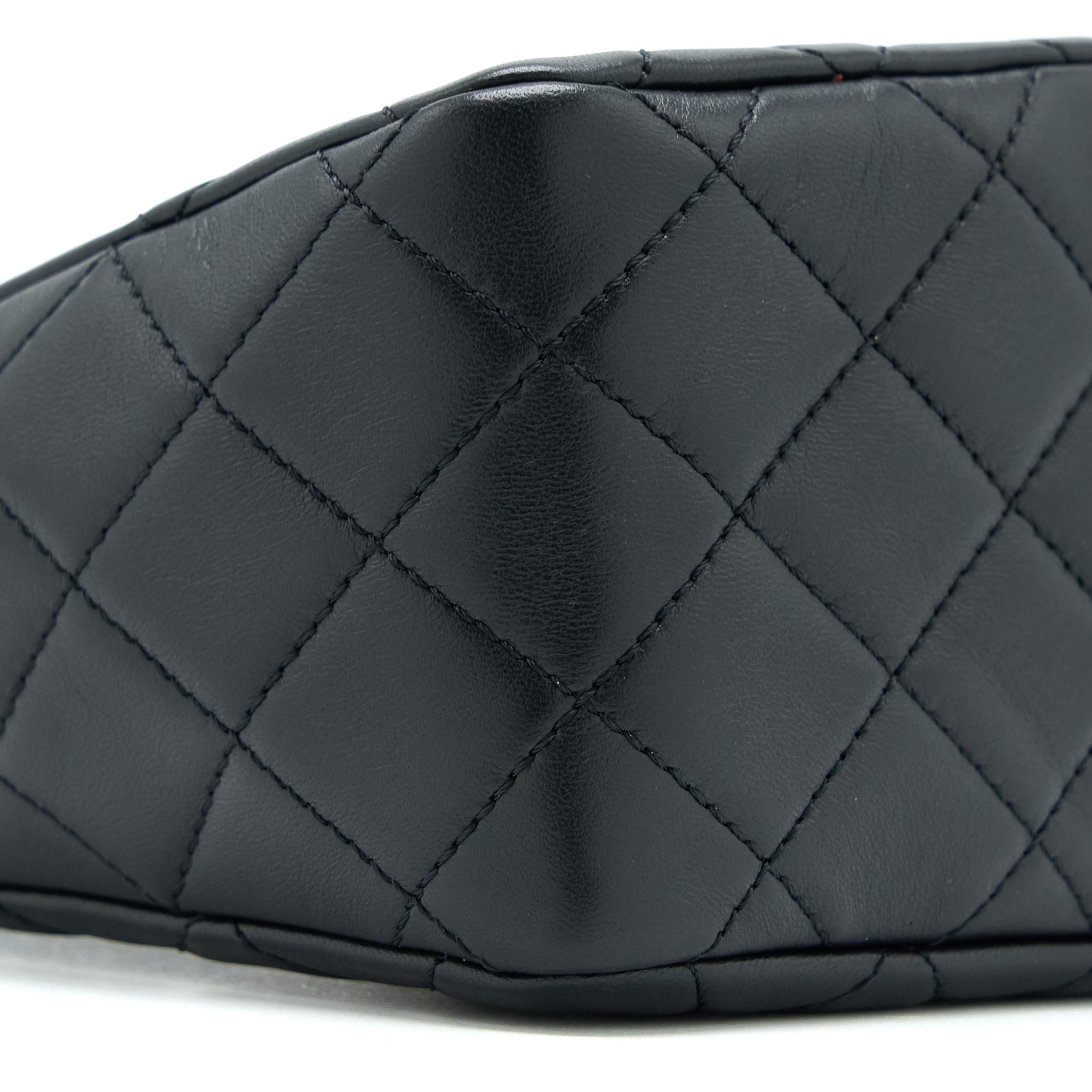 CHANEL 23C PEARL CRUSH HOBO BAG LAMBSKIN BLACK BRUSHED GHW (MICROCHIP)
