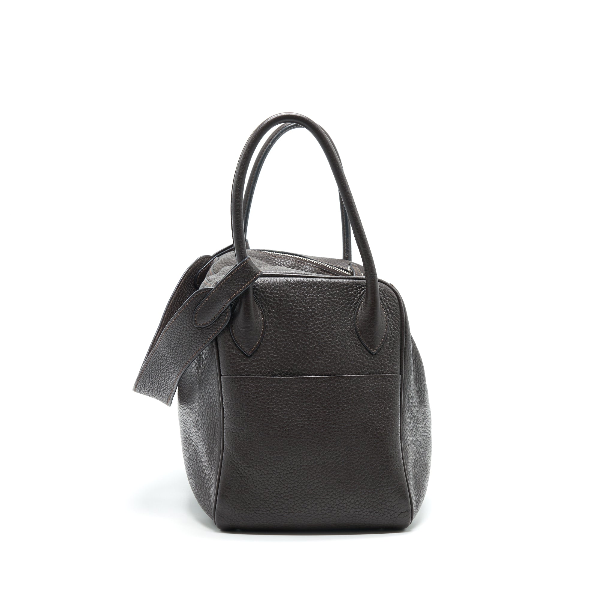 HERMES LINDY 34 CHOCOLATE WITH SHW