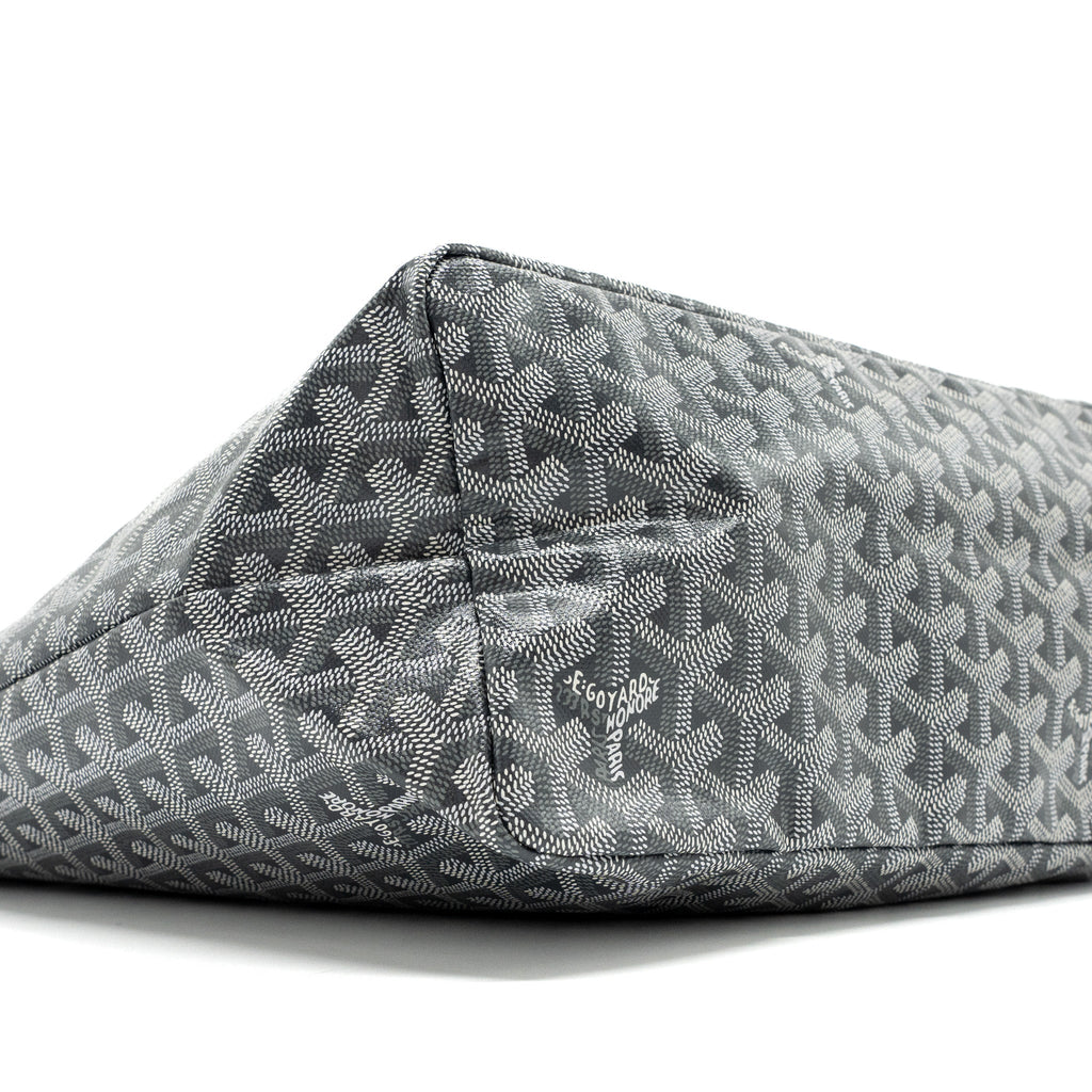 GOYARD SAINT LOUIS PM TOTE BAG GOYARDINE CANVAS/CALFSKIN GREY SHW