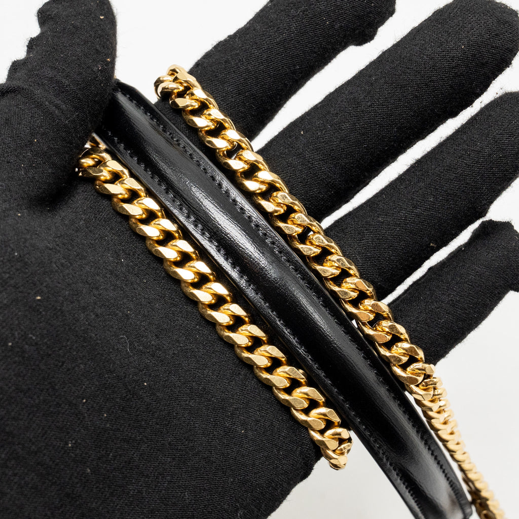 CELINE WALLET ON CHAIN MARGO CALFSKIN BLACK GHW
