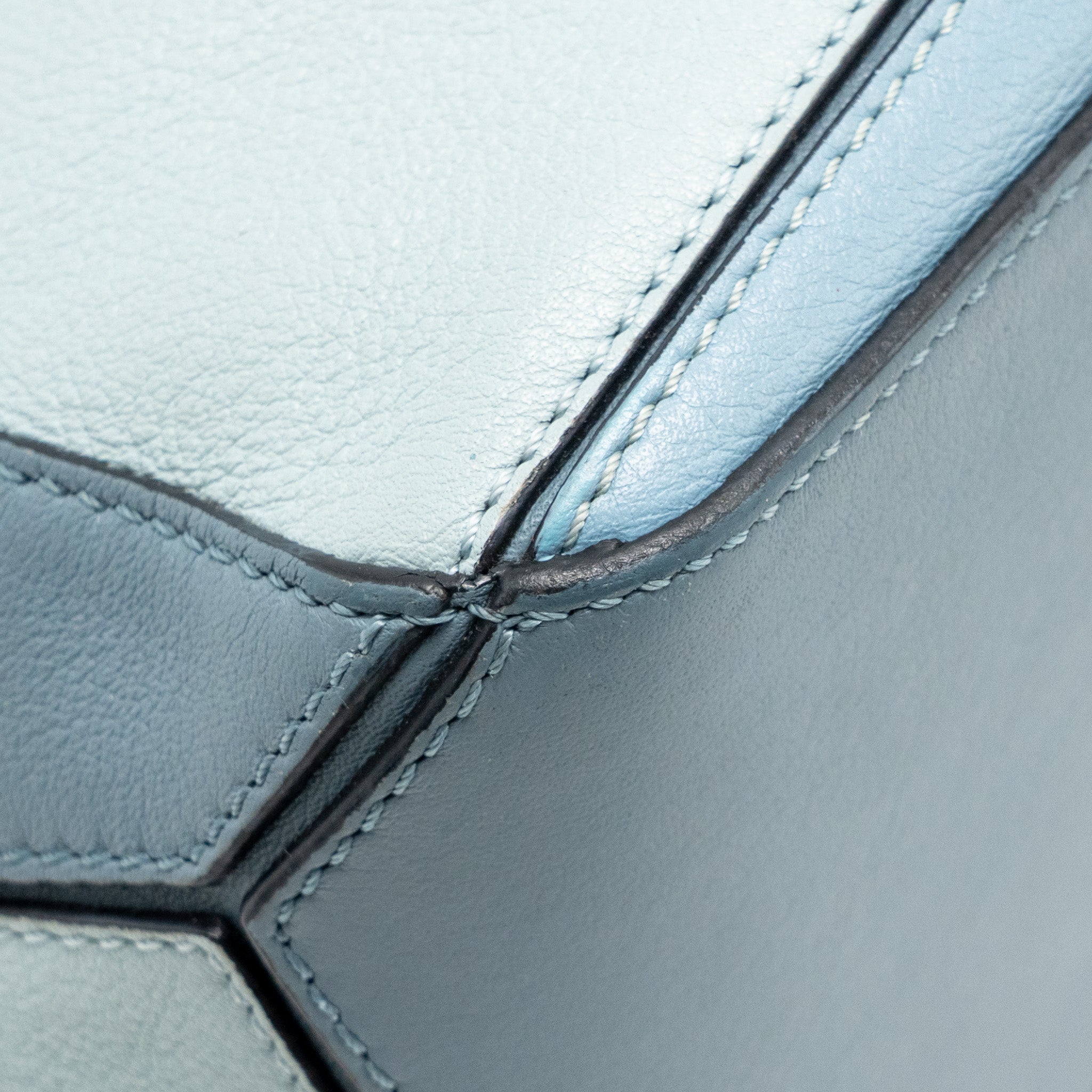LOEWE SMALL PUZZLE BAG CALFSKIN BLUE/ MULTICOLOUR GHW