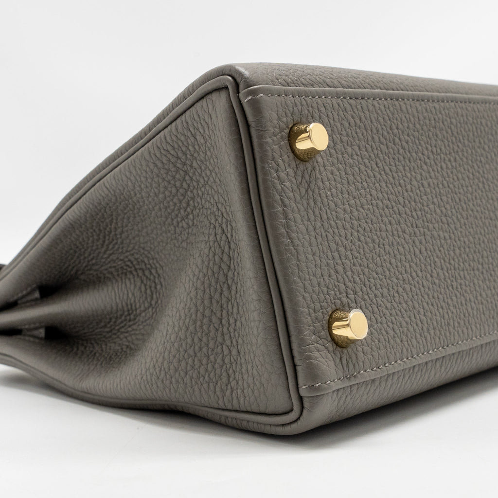 HERMES KELLY 25 TOGO GRIS MEYER GHW