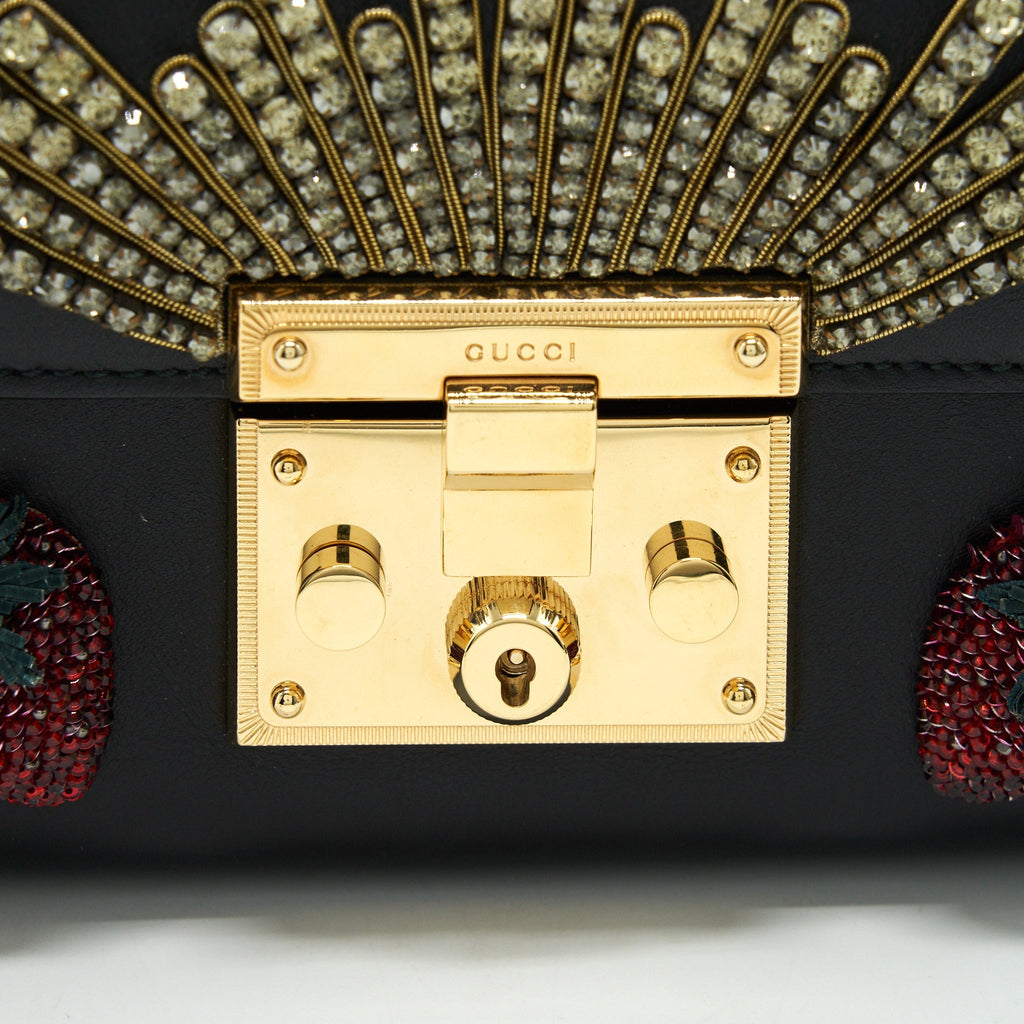 GUCCI LIMITED EDITION PADLOCK CHAIN BAG BLACK