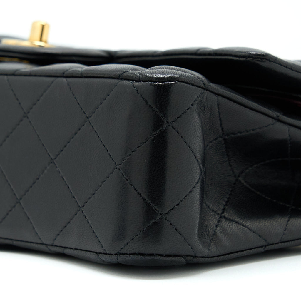 CHANEL CLASSIC DOUBLE FLAP BAG LAMBSKIN BLACK GHW