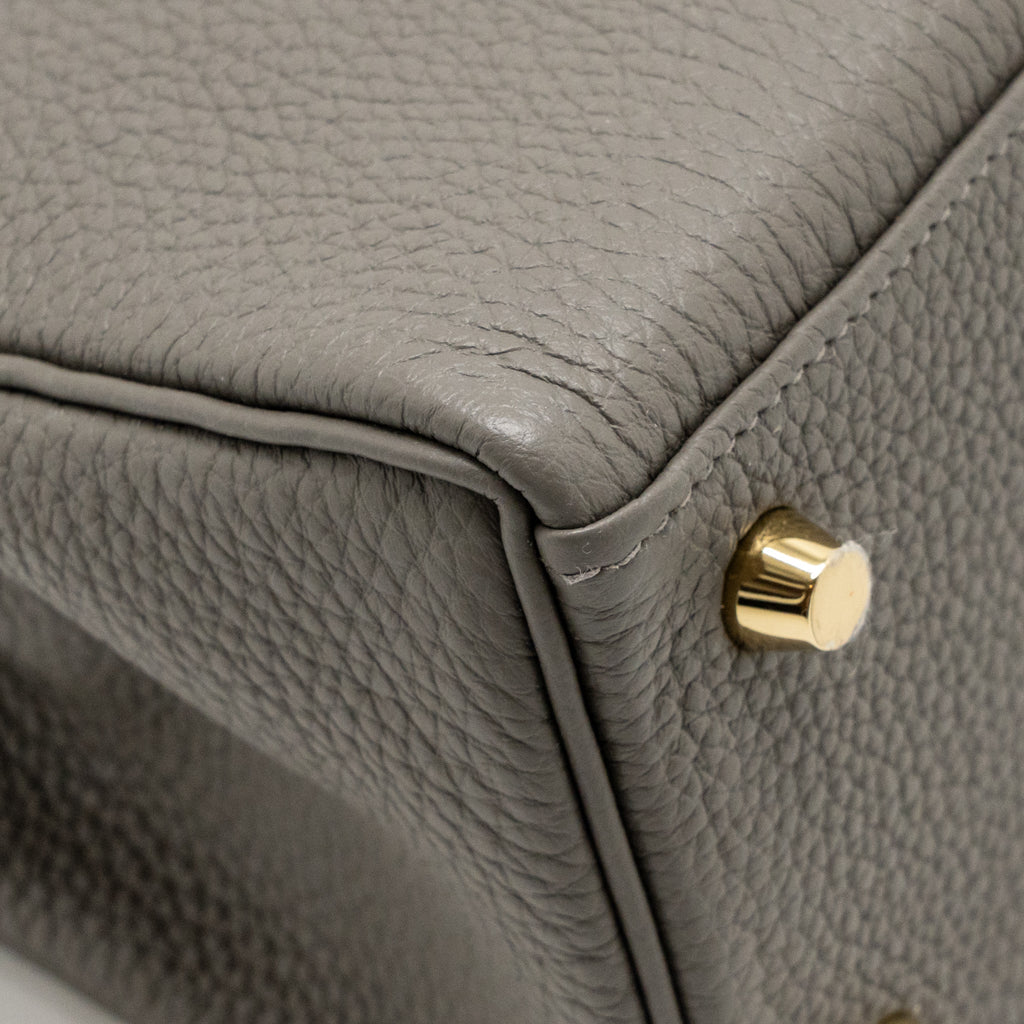 HERMES KELLY 25 TOGO GRIS MEYER GHW