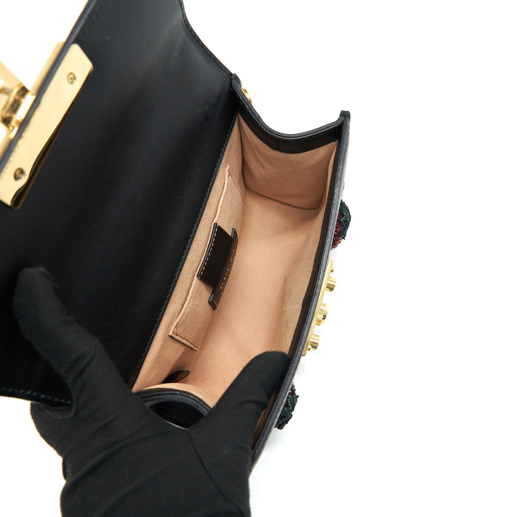GUCCI LIMITED EDITION PADLOCK CHAIN BAG BLACK