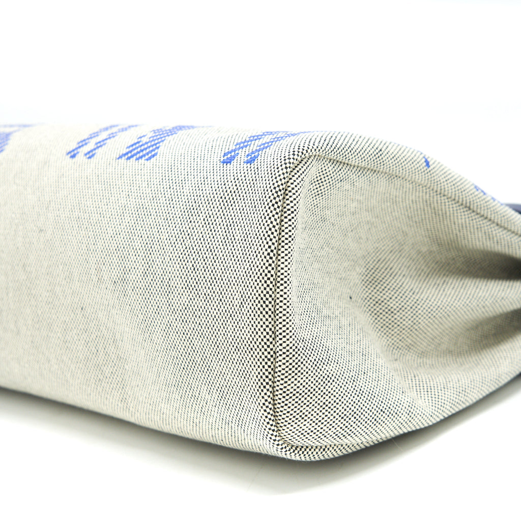 HERMES HERBAG ZIP 31 TOILE H EN RELIEF BRIDES SAPHIR