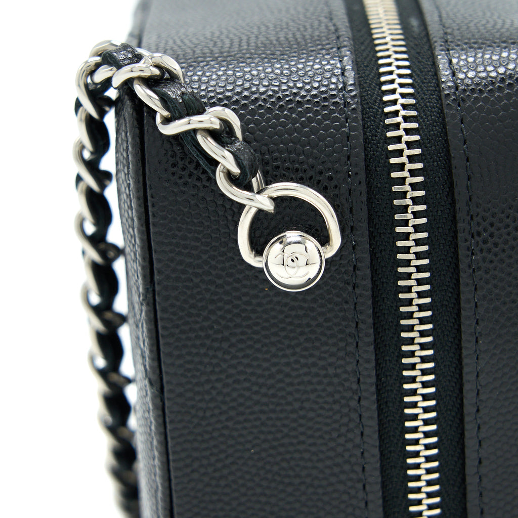 CHANEL MINI CAMERA CASE CAVIAR BLACK SHW