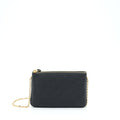 LOUIS VUITTON DOUBLE ZIP POCHETTE MONOGRAM EMPREINTE BLACK GHW