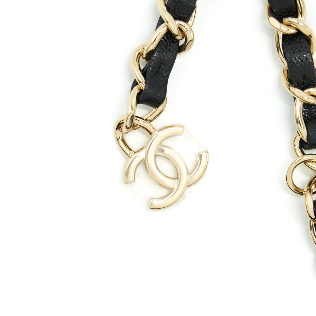 CHANEL 21B BELT BAG CAVIAR BLACK LGHW