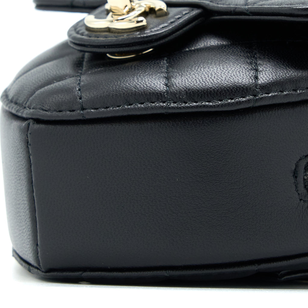 CHANEL 22S HEART BELT BAG LAMBSKIN BLACK LGHW