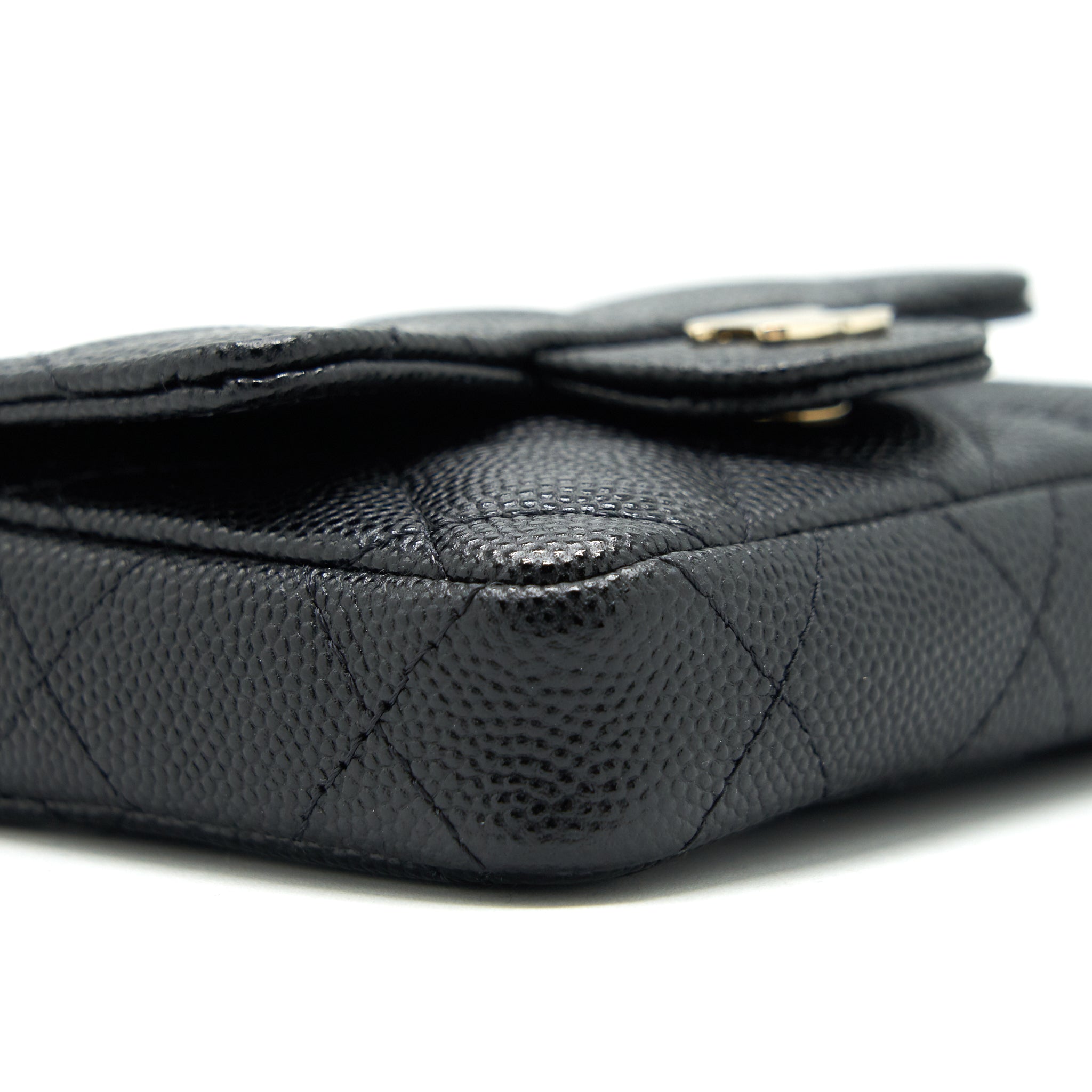 CHANEL 21B BELT BAG CAVIAR BLACK LGHW