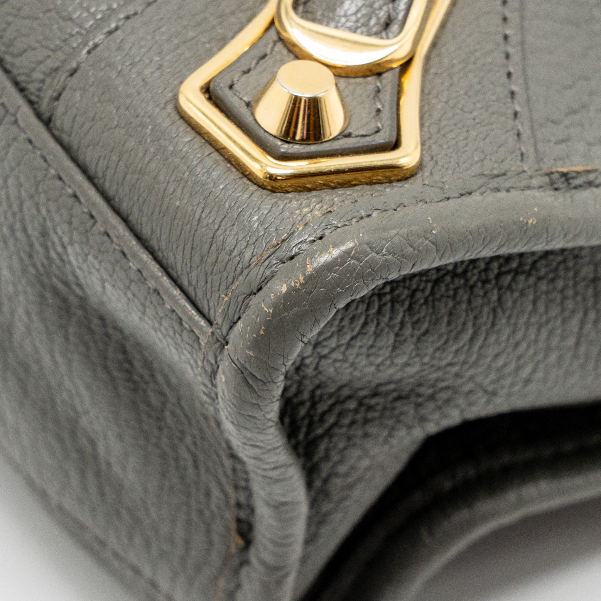 BALENCIAGA MINI CITY BAG CALFSKIN GREY GHW