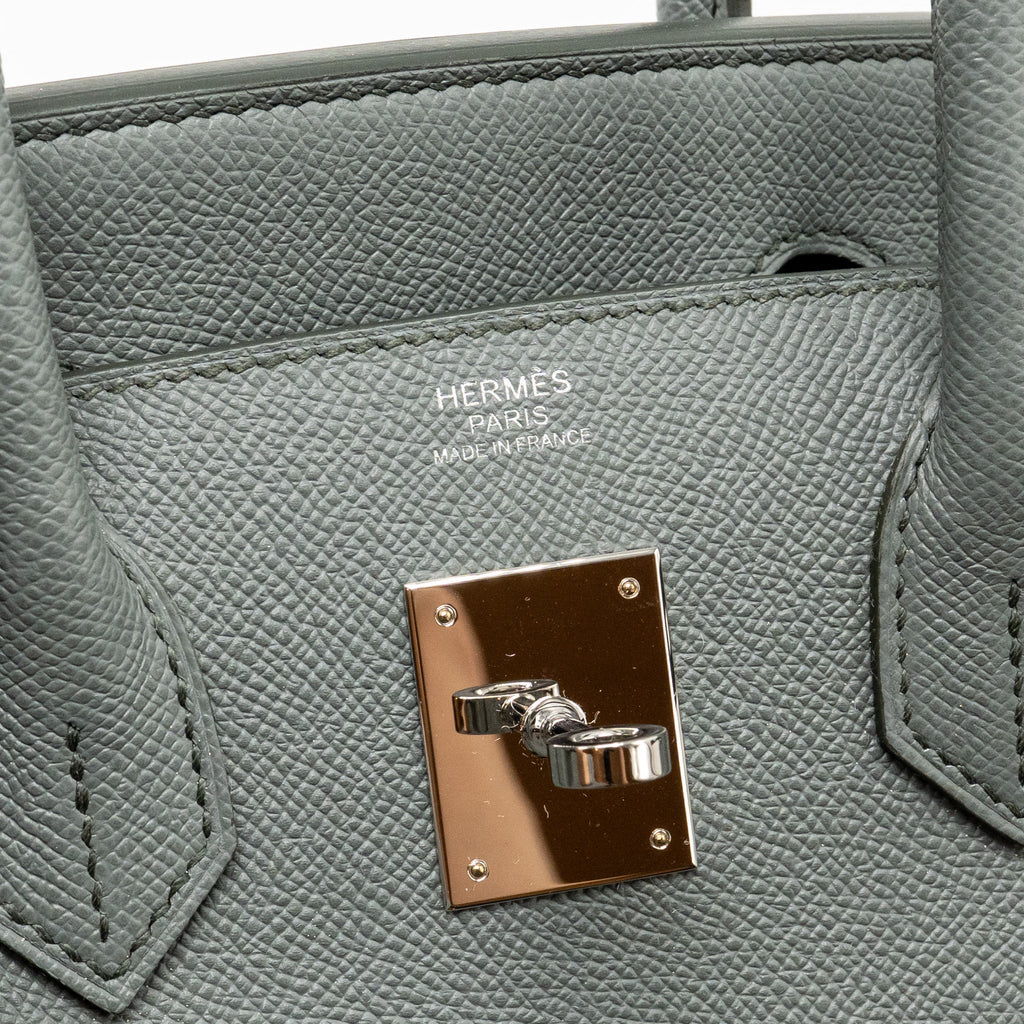 HERMES BIRKIN 30 EPSOM VERT AMANDE SHW