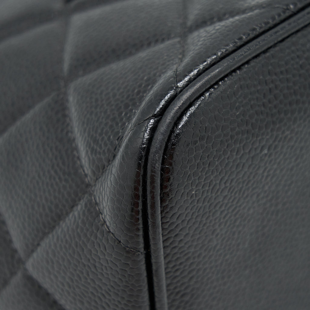 CHANEL VINTAG MEDALLION TOTE BAG CAVIAR BLACK SHW