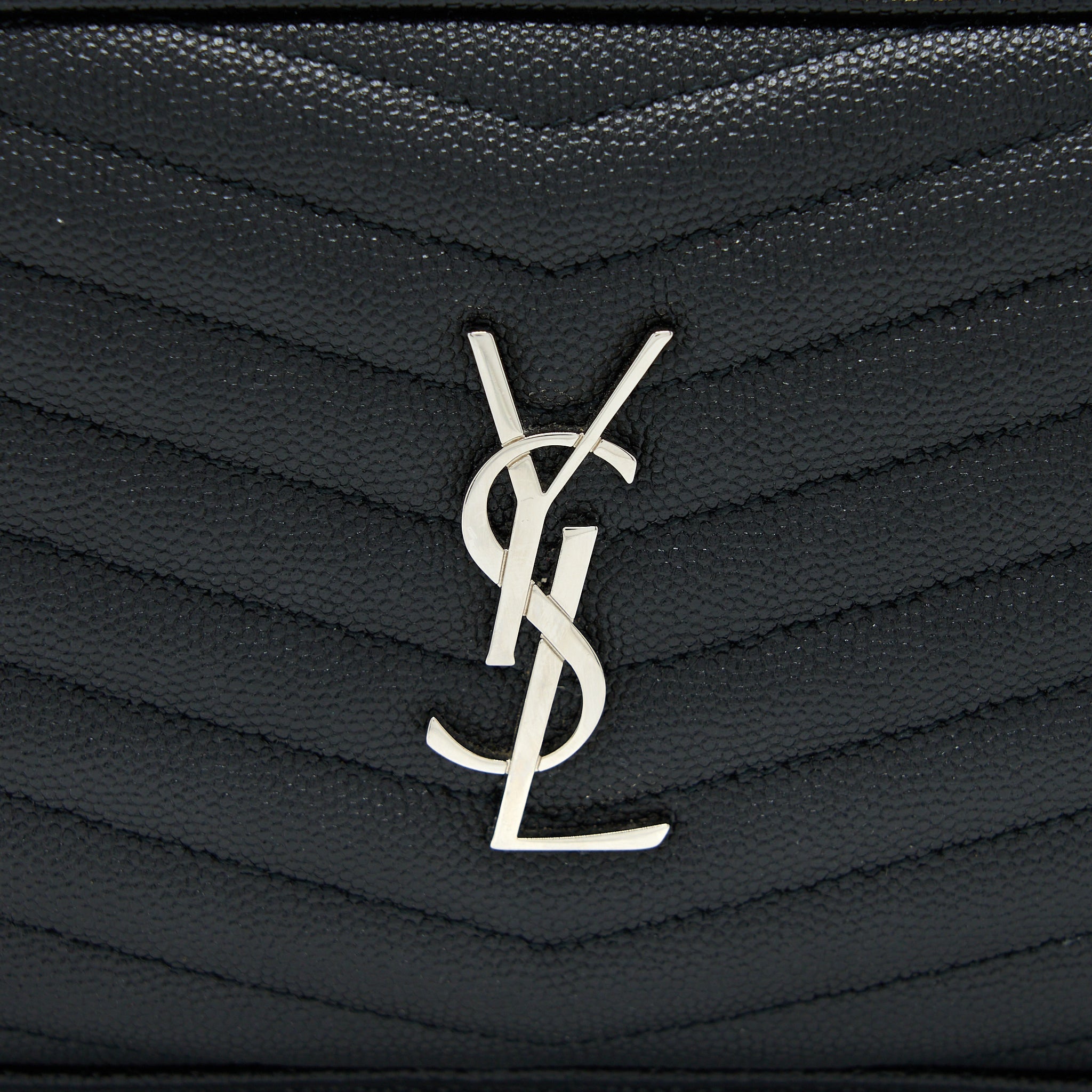 SAINT LAURENT/YSL MINI LOU BAG CALFSKIN BLACK SHW