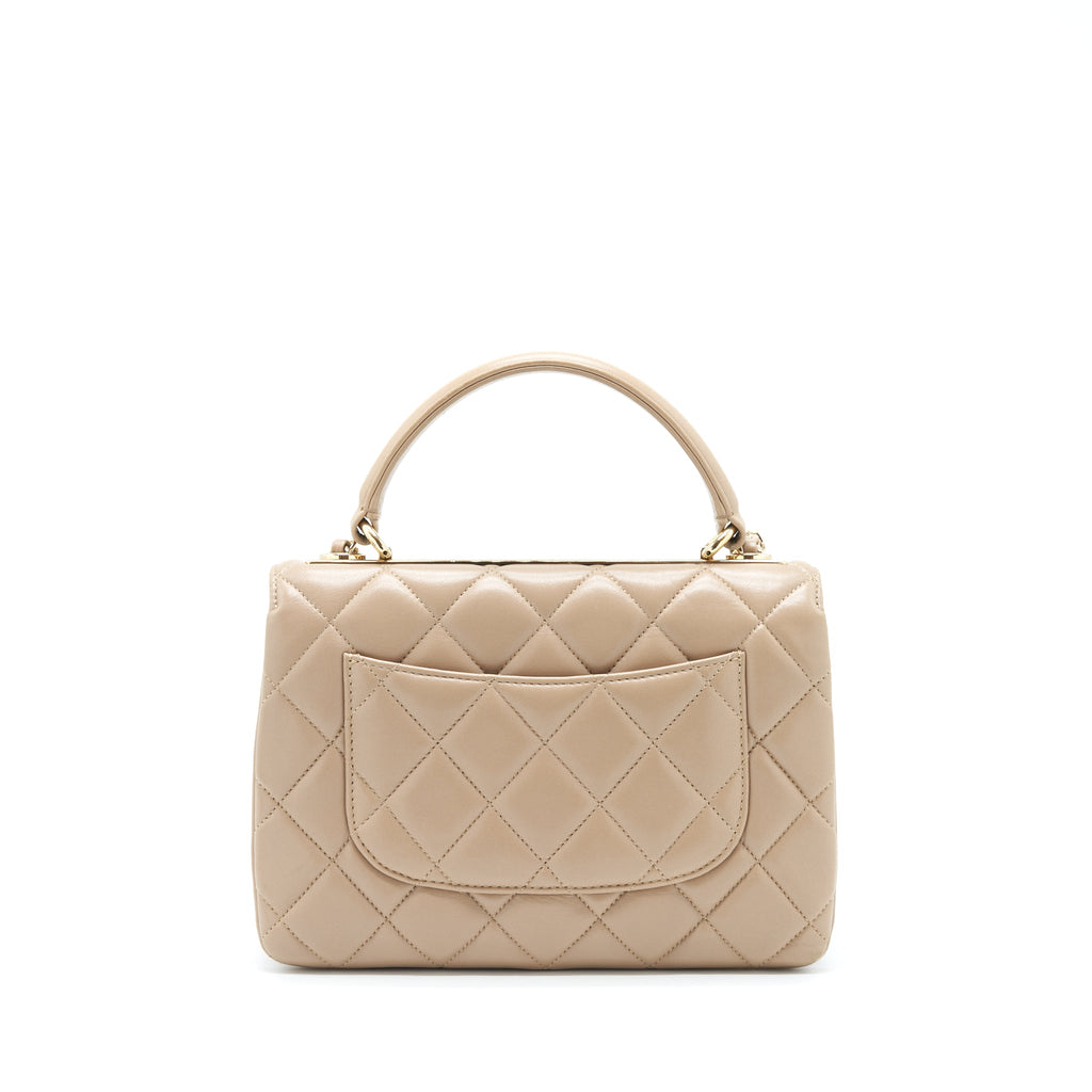 CHANEL TRENDY CC FLAP BAG LAMBSKIN BEIGE LGHW