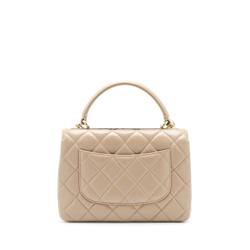 CHANEL TRENDY CC FLAP BAG LAMBSKIN BEIGE LGHW