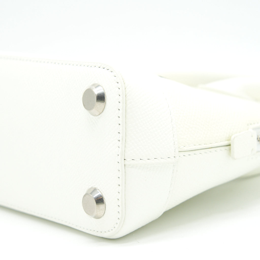 BALENCIAGA VILLE TOP HANDLE TOP HANDLE TOTE XXS WHITE