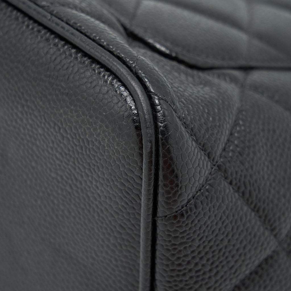 CHANEL VINTAG MEDALLION TOTE BAG CAVIAR BLACK SHW